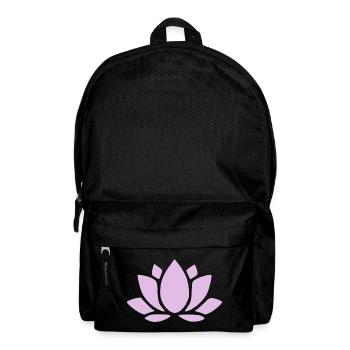 Lotus Flower Lotus Flower Violet Flower Flower Yoga - Backpack - black - Front