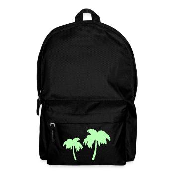 Tropical Palm Trees Silhouettes Duo - Backpack - black - Front