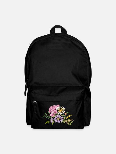 Blumenstrauß  - Rucksack - Schwarz