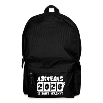 Abivegas 2016 Typo Neon Retro - Rucksack - Schwarz - Vorne