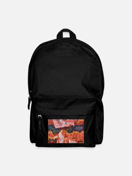Abstract Color Fire - Backpack - black