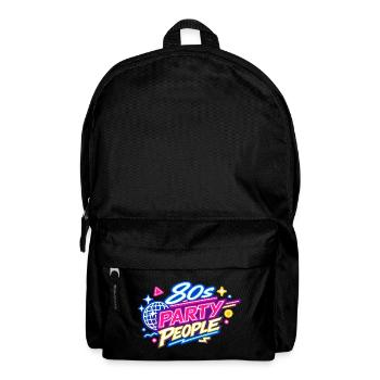 80s Party People Neon Retro - Backpack - black - Front