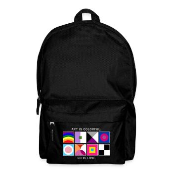 Art is colorful – love too – LGBTQIA+ geometric - Backpack - black - Front