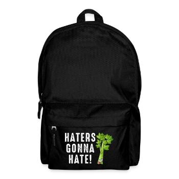 Haters Gonna Hate Celery Cartoon - Backpack - black - Front