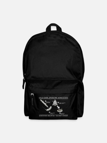 Sausage stick Field Guide Grill Art - Backpack - black