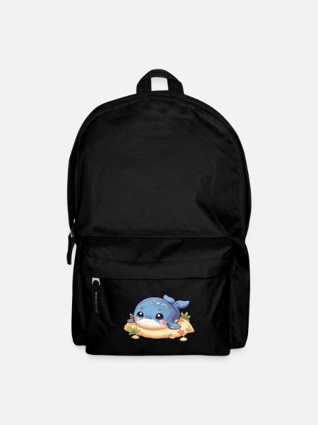 Whale on sandbank - Backpack - black