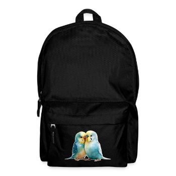 Wellensittiche - Rucksack - Schwarz - Vorne