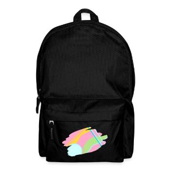 Pastell Abstrakt Design - Rucksack - Schwarz - Vorne