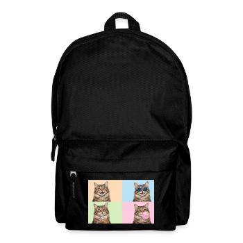 Katzen Graue Tabby Katze - Rucksack - Schwarz - Vorne
