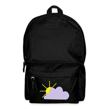 Le soleil pointe le bout de son nez derrière les nuages - Sac à dos - noir - Devant