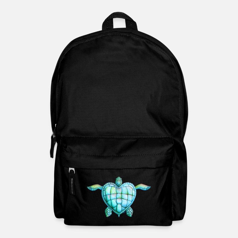 My soul is a turtle: a heart-caparace - Backpack - black