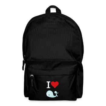 Baleines, baleines, mer, océan mer, animaux - Sac à dos - noir - Devant