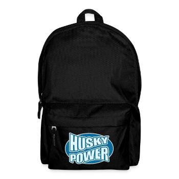 Husky Power Typo-Design - Rucksack - Schwarz - Vorne