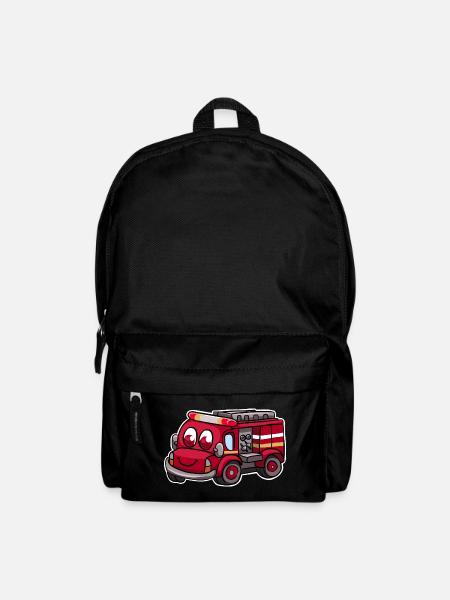 Feuerwehrauto Feuerwehr - Rucksack - Schwarz