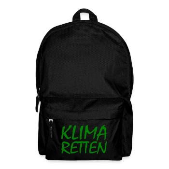 Klima retten - Rucksack - Schwarz - Vorne