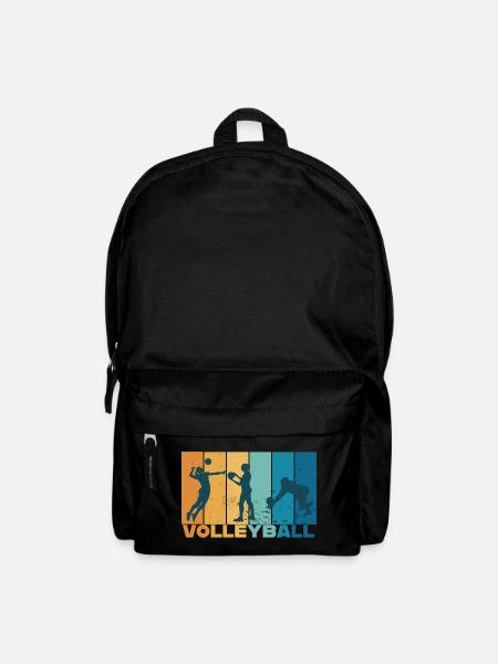 Volleyball Volleyballspielerin Vintage Geschenk - Rucksack - Schwarz