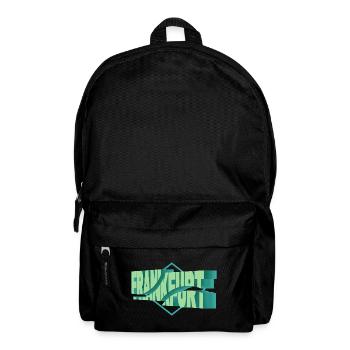 Frankfurt Deutschland Stadt 3D Schrift Skyline - Rucksack - Schwarz - Vorne