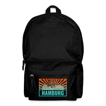 Hamburg Skyline Gradient - Backpack - black - Front