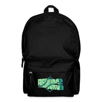 Freiburg Germany City 3D Font Skyline - Backpack - black - Front