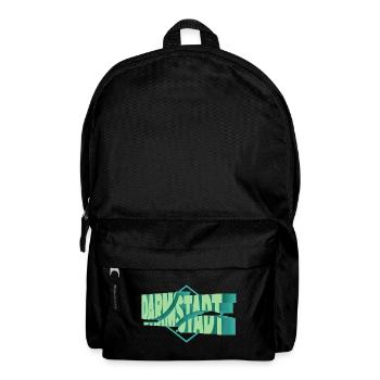 Darmstadt Deutschland Stadt 3D Schrift Skyline - Rucksack - Schwarz - Vorne