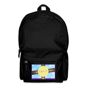 Holzkreuz Smile Kreis - Rucksack - Schwarz - Vorne