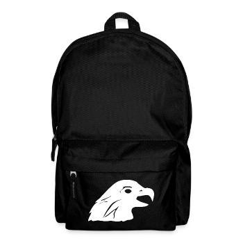 t-shirts mit tierprint, Falkenkopf Silhouette - Rucksack - Schwarz - Vorne