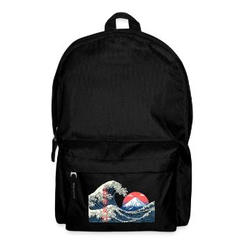 T Shirt Wave kanagawa hokusai mont fuji japan - Backpack - black - Front