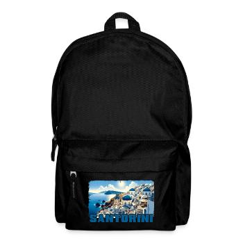 Santorini Greece Ocean Volcano Akrotiri - Backpack - black - Front