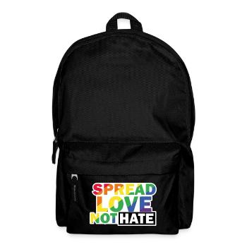 Love not Hate LGBTQ - Rucksack - Schwarz - Vorne