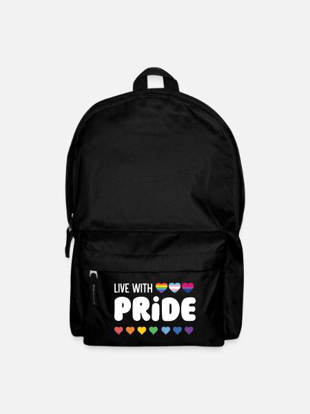 LGBTQ Pride Month - Live with Pride - Backpack - black