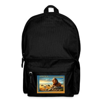 Afrika Löwe am Sonnenuntergang - Rucksack - Schwarz - Vorne