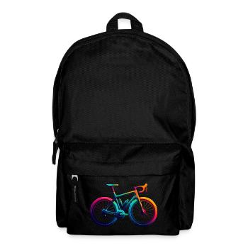 Lebendiger Regenbogen Radfahren Illustration - Rucksack - Schwarz - Vorne