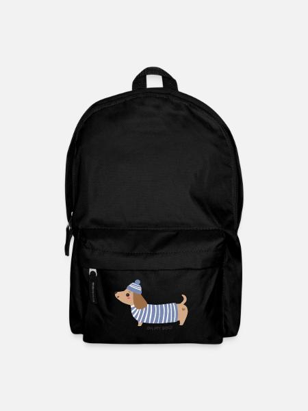 Oh my dog! - Blue stripes - Backpack - black
