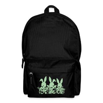 Bunnies Easter Flowers - Backpack - black - Front
