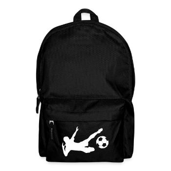 Minimalistische Silhouette Fußballspieler - Rucksack - Schwarz - Vorne