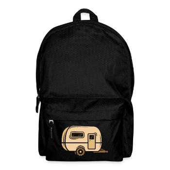 QEK Camping Car - Camper Vehicle in Cartoon Style - Backpack - black - Front