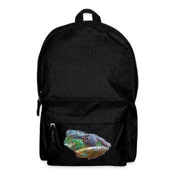 Colorful Chameleon Illustration - Backpack - black - Front