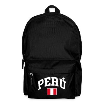Peru Flagge - Rucksack - Schwarz - Vorne