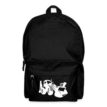 Chargeuse sur pneus d’excavatrice Opérateur d’équipement de construction Silhouette - Sac à dos - noir - Devant