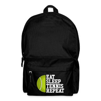 Manger, dormir, tennis, répéter le tennis - Sac à dos - noir - Devant