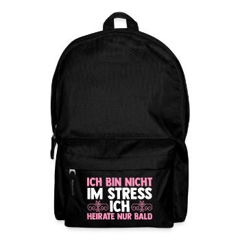 JGA Team Braut Junggesellinnenabschied - Rucksack - Schwarz - Vorne