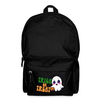 Kawaii Ghost Trick or Treat Halloween Citrouille Bonbons - Sac à dos - noir - Devant