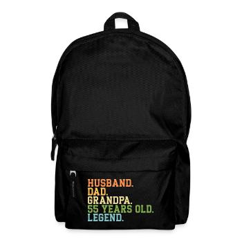 Husband Dad Grandpa 55 Years Old Legend - Backpack - black - Front