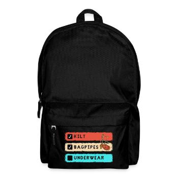 Kilt Schottland Scotland Schottenrock - Rucksack - Schwarz - Vorne