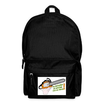 La tronçonneuse dit le travail de la scie - Sac à dos - noir - Devant