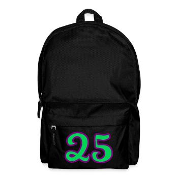 25. 25 ANS. 25e ANNIVERSAIRE. ANNIVERSAIRE 25 ANS. - Sac à dos - noir - Devant