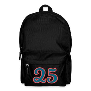 25. 25 ANS. 25e ANNIVERSAIRE. ANNIVERSAIRE 25 ANS. - Sac à dos - noir - Devant