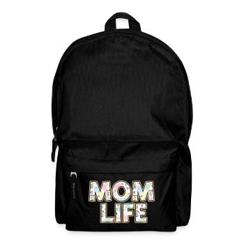 Mom Life Pastellherzen Scribble - Rucksack - Schwarz - Vorne