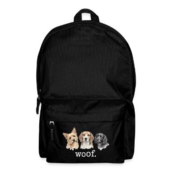 Dogs Woof Funny Dog Lovers Funny Woof - Backpack - black - Front