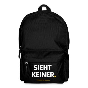 Sieht keiner. – Lustiges Handwerker Shirt - Rucksack - Schwarz - Vorne
